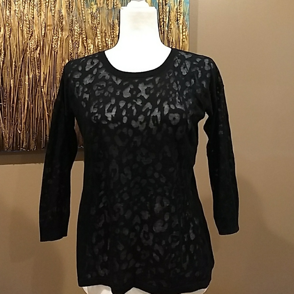 Express brand black 3/4 sleeve top